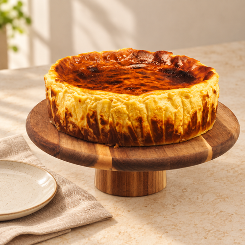 Classic Basque cheesecake close product view