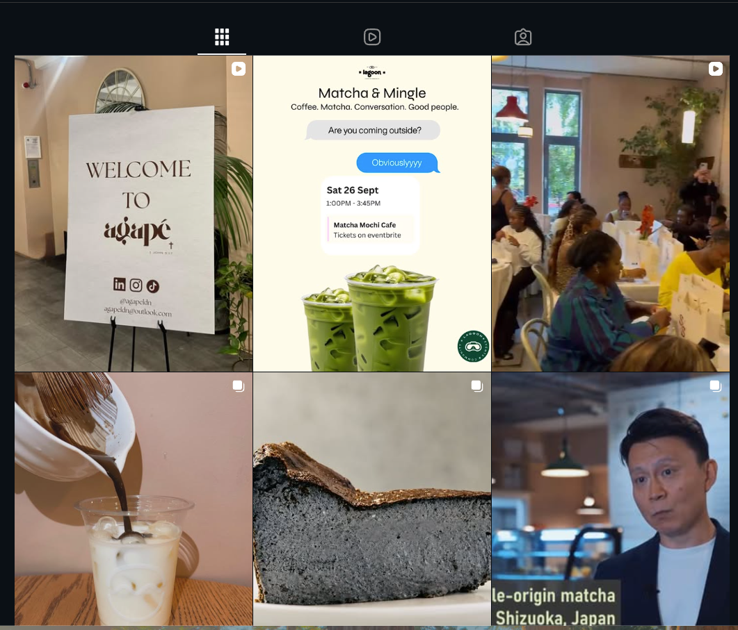 Recent posts from the Matcha Mochi Cafe Instagram profile